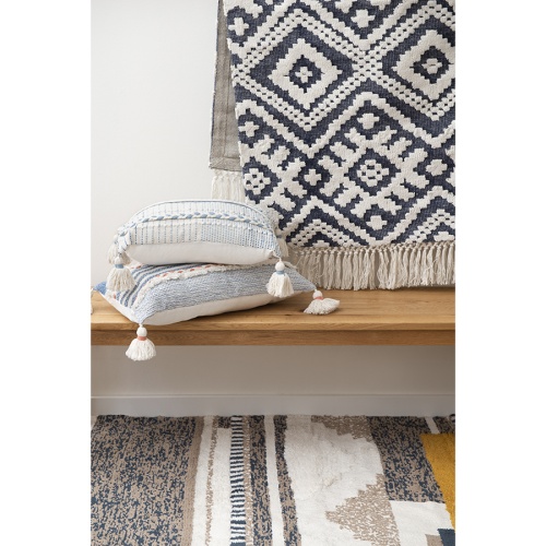 Чехол на подушку с кисточками и бахрамой из коллекции ethnic, 35х60 см фото 3