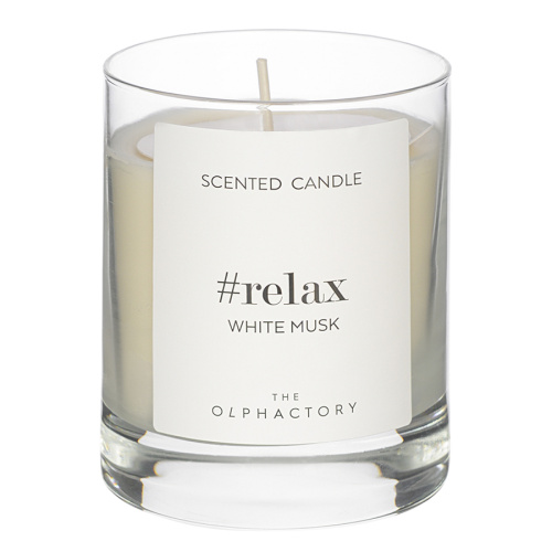 Свеча ароматическая the olphactory, relax black, Белый мускус (новая), 40 ч фото 2