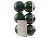 Набор однотонных пластиковых шаров глянцевых и матовых, цвет: зеленый, 80 мм, упаковка 6 шт., 2 сорт, Kaemingk