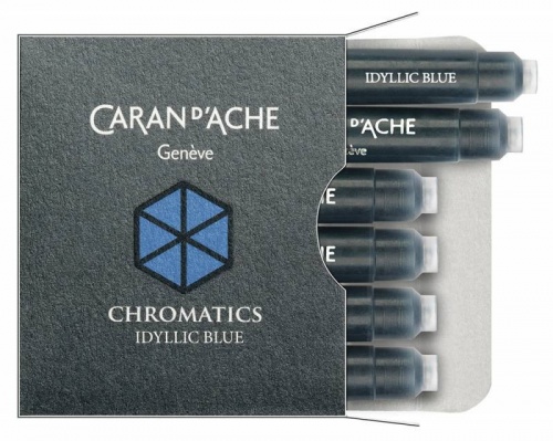 Carandache Чернила (картридж), синий, 6 шт в упаковке, 8021.140