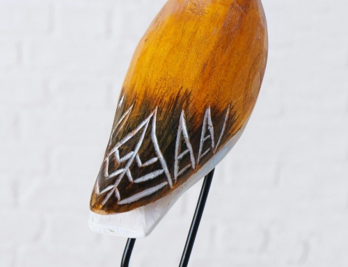Декоративная фигура "Весёлый веретенник", дерево, 38 см, Boltze фото 4