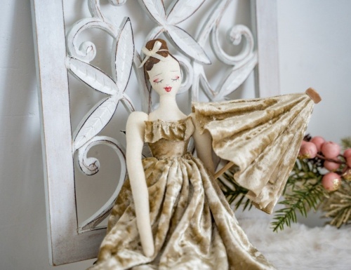 Декоративная кукла "Сеньорита с зонтиком", текстиль, 45 см, Due Esse Christmas фото 2