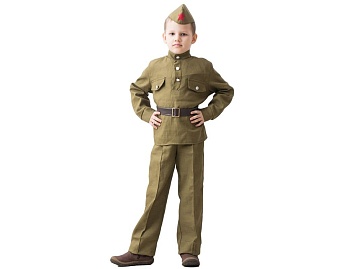 Детская военная форма СОЛДАТ (с брюками), на рост 104-116 см, 3-5 лет, Бока