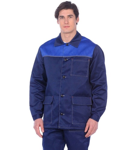 ЯЛ-02-68 Костюм куртка/брюки летний, р.44-46, рост 170-176, т-синий с васильковым фото 2