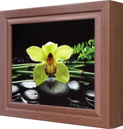 Настенная ключница " Орхидея с бамбуком"