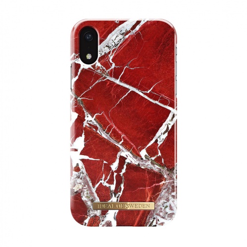 Чехол для iPhone XR iDeal, "Scarlet Red Marble"