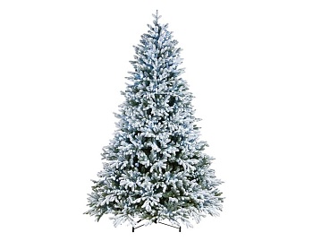 Искусственная ель ГАМИЛЬТОН (литая хвоя PE+PVC), заснеженная, 350 теплых белых LED-огней, 183 см, National Tree Company