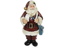 Декоративная фигура САНТА С СЮРПРИЗОМ: СПИСОК СЧАСТЬЯ, полистоун, 20 см, Due Esse Christmas