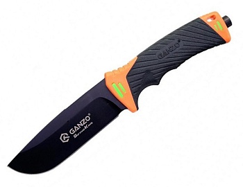 Нож Ganzo G8012 оранжевый, с чехлом