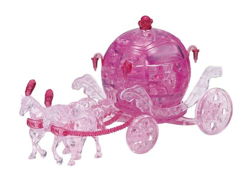 3D Головоломка Crystal Puzzle Карета розовая
