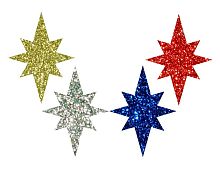 Елочное украшение "Вифлеемская звезда" с блестками, пеноплекс, Морозко
