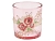 Подсвечник под чайную свечу КРУЖЕВНОЕ ЛЕТО, стекло, светло-розовый, 7х8 см, Koopman International