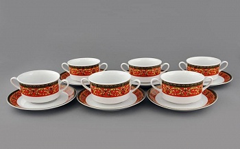 Набор (6 штук) чашек для супа с бл. сабина 0,3л 02160673-b979, Leander