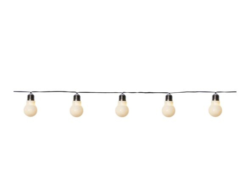 Электрогирлянда GLOW, 5 белых ламп, 10 тёплых белых mini LED-огней, 1 м, таймер, батарейки, уличная, STAR trading фото 2
