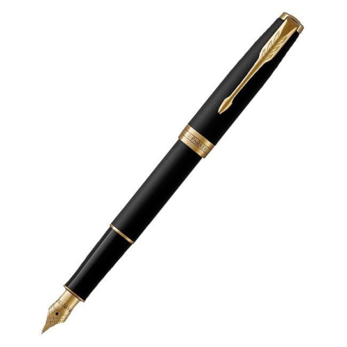 Parker Sonnet Core - Matte Black GT, перьевая ручка, F, BL