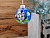 Стеклянный ёлочный шар ЗОДИАК: КОТЁНОК МУРЗИК, синий, 60 мм, Елочка
