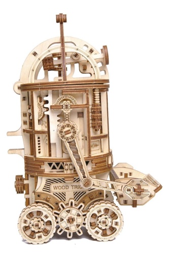 Механическая деревянная сборная модель Wood Trick Космический робот Уборщик фото 7