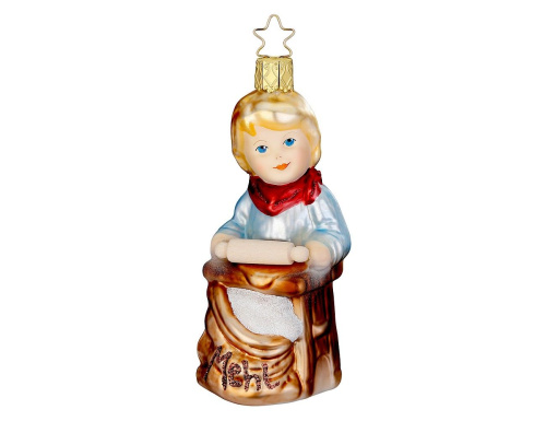Ёлочная игрушка ЮНЫЙ ПЕКАРЬ, стекло, 11 см, Inge Glas фото 4