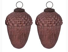 Набор ёлочных игрушек ИНВЕККИАТО малые, стекло, бордо, 11 см, 4 шт., Boltze