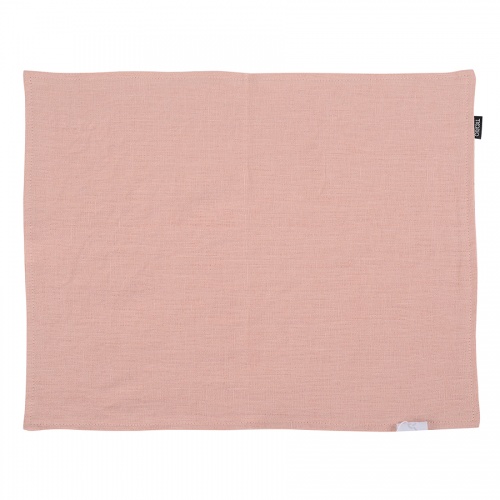 Салфетка под приборы из умягченного льна розово-пудрового цвета из коллекции essential, 35х45 см фото 2