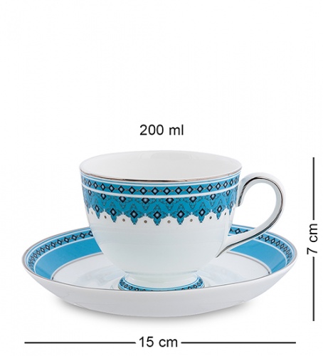 JK-189 Чайный набор на 2 перс. "Византия" (Band-E-Rumi Pavone) фото 2