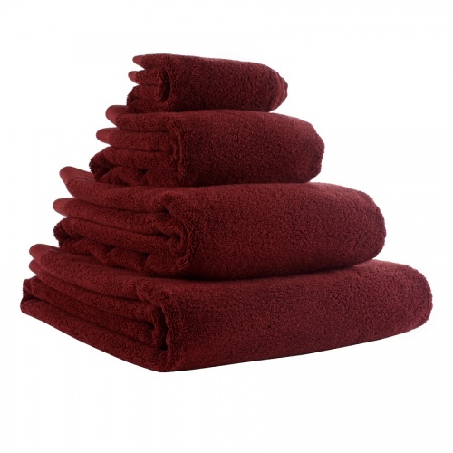 Полотенце для рук бордового цвета essential 50х90 фото 6