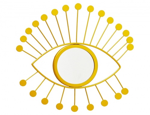 Настенное зеркало "Солнечное око", металл, золотое, 33 см, Boltze фото 5