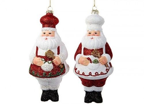 Ёлочное украшение "Санта кондитер", полирезин, 17.7 см, разные модели, Kurts Adler