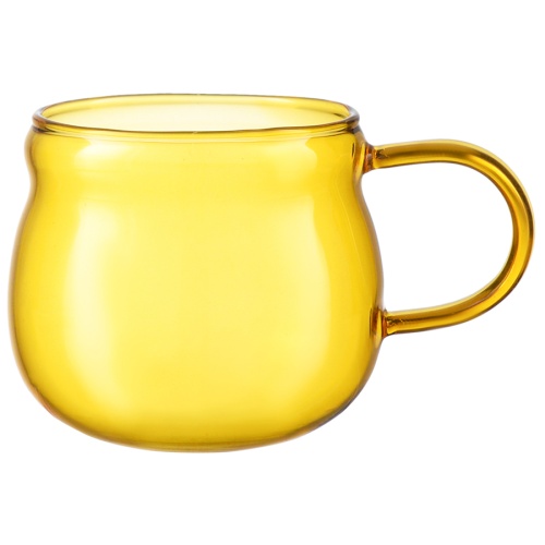Чайник стеклянный с двумя чашками, 1,2 л, желтый фото 4