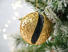 Ёлочный шар МАРТИН, коллекция ВИНТАЖНЫЙ ШИК, пенополистирол, 10 см, Winter Deco