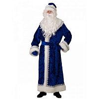 Костюм Деда Мороза велюровый синий, размер 54-56, Батик