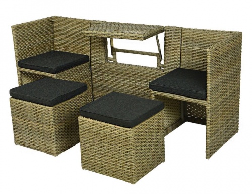 Мебель для балкона и лоджии "Цюрих", искусственный ротанг, 59x110x80 см, Kaemingk фото 2