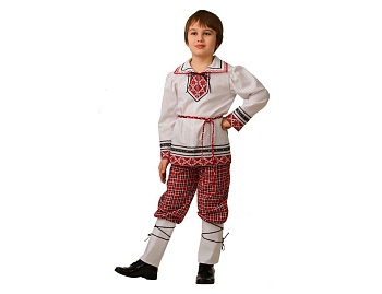 Карнавальный костюм Народный костюм Рубашка-Вышиванка, красный, размер 140-68, Батик, Батик