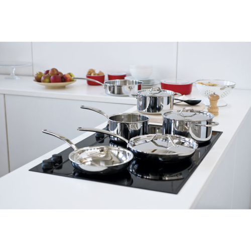 Сотейник с крышкой BEKA TRI-LUX 3 л (24 см) из нержавеющей стали Tri-ply с зеркальной полировкой, цвет серый фото 2