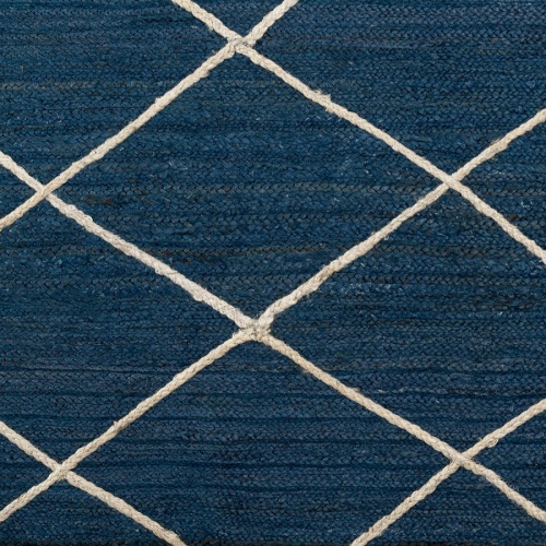 Ковер из джута темно-синего цвета с геометрическим рисунком из коллекции ethnic, 300x400 см фото 4