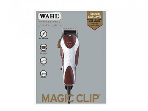 Машинка для стрижки Wahl Magic Clip 5Star, сетевая, 8 насадок, бордовая фото 3