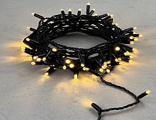 Светодиодная гирлянда Quality Light Cap 100 теплых белых LED, 10 м, черный ПВХ, соединяемая, IP65, BEAUTY LED