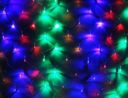Электрогирлянда "Сетка", 144 разноцветных LED-огня, 1,5х1 м, уличная, SNOWHOUSE фото 2