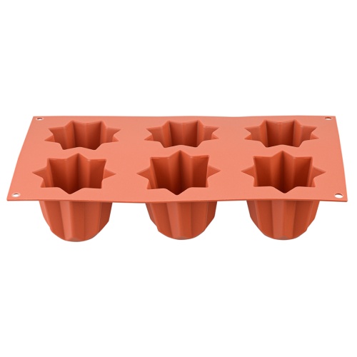 Форма для приготовления кексов mini pandoro, 34 х 18 х 6 см, силиконовая, красная фото 5
