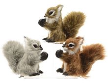 Ёлочная игрушка "Бельчонок" на клипсе, 7.5x3.5x8 см, разные модели, Kaemingk