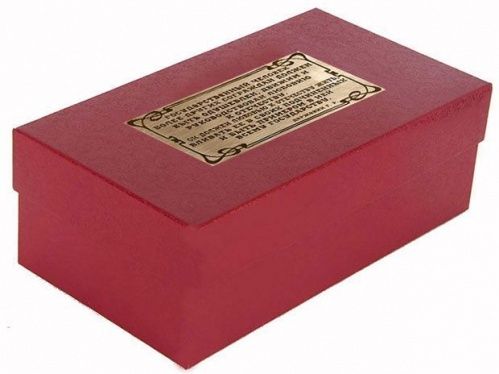 Набор из трех стопок с золотой отводкой(Герб, латунь) в картонном футляре с накладкой Государственный человек фото 5