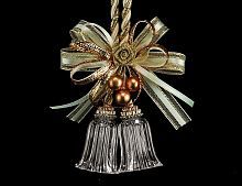 Ёлочное украшение "Хрустальные колокольчики", золотистые, 15.2 см, Forest Market