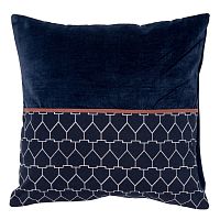 Чехол на подушку из хлопкового бархата с геометрическим принтом из коллекции ethnic, 45х45 см