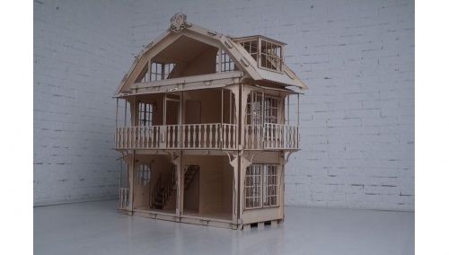Конструктор 3D деревянный Lemmo Большой дом для кукол фото 2