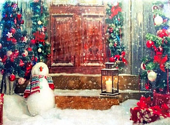 Светящееся настенное панно "Дверь в сказку", 1 мерцающий LED-огонь, 40х30 см, SNOWHOUSE