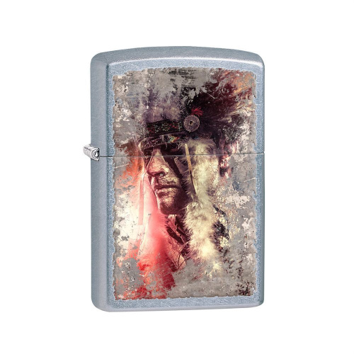 Зажигалка ZIPPO Classic с покрытием Street Chrome™, латунь/сталь, серебристая, матовая, 36x12x56 мм, 28868