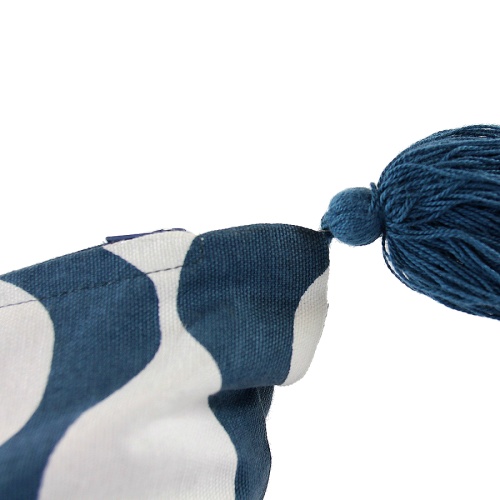 Чехол для подушки traffic с кисточками серо-синего цвета из коллекции cuts&pieces, 45х45 см фото 3