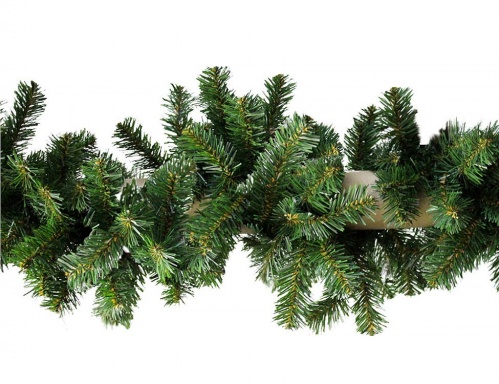Гирлянда "Рождественская" 13 темно-зеленая, хвоя - PVC, 270х23 см, MOROZCO фото 3