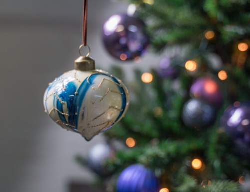 Набор стеклянных шаров и украшений ЗИМНИЙ МУАР, 8-12 см, 12 шт., Winter Deco фото 3