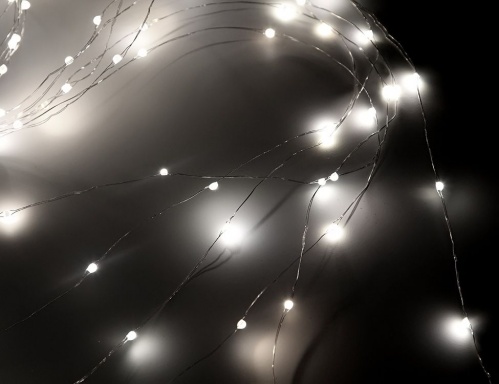 Гирлянда "Лучи" (роса), 120 ультра ярких холодных белых mini-LED огней на серебристой проволоке, 6*2 м+3 м,  контроллер, уличная, SNOWHOUSE фото 3